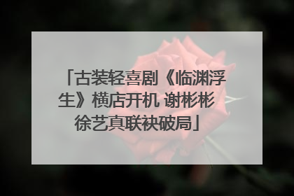 古装轻喜剧《临渊浮生》横店开机 谢彬彬徐艺真联袂破局