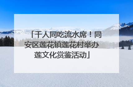 千人同吃流水席！同安区莲花镇莲花村举办莲文化赏鉴活动