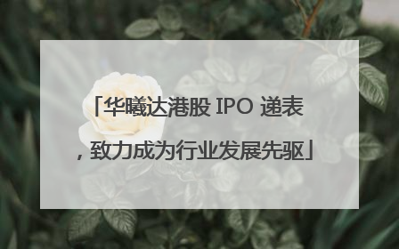 华曦达港股 IPO 递表，致力成为行业发展先驱