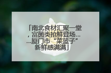 南北食材汇聚一堂，富菌类抢鲜登场……厦门市“菜篮子”新鲜感满满