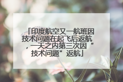 印度航空又一航班因技术问题在起飞后返航，一天之内第三次因“技术问题”返航
