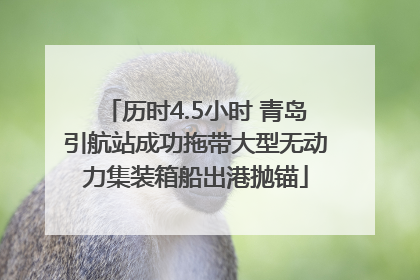 历时4.5小时 青岛引航站成功拖带大型无动力集装箱船出港抛锚