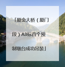 厦金大桥（厦门段）A3标首个预制墩台成功吊装