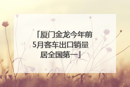 厦门金龙今年前5月客车出口销量居全国第一