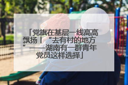 党旗在基层一线高高飘扬丨“去有村的地方”——湖南有一群青年党员这样选择