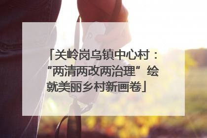 关岭岗乌镇中心村：“两清两改两治理”绘就美丽乡村新画卷