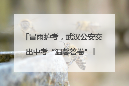 冒雨护考，武汉公安交出中考“温馨答卷”