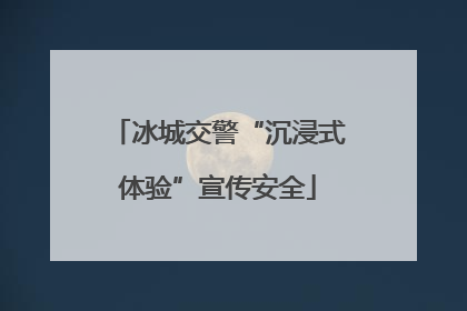 冰城交警“沉浸式体验”宣传安全