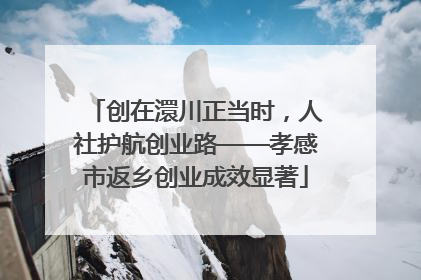 创在澴川正当时，人社护航创业路——孝感市返乡创业成效显著