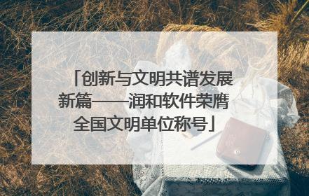 创新与文明共谱发展新篇——润和软件荣膺全国文明单位称号
