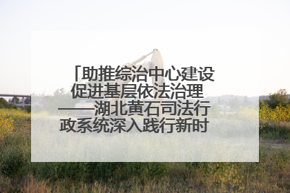 助推综治中心建设 促进基层依法治理——湖北黄石司法行政系统深入践行新时代枫桥经验