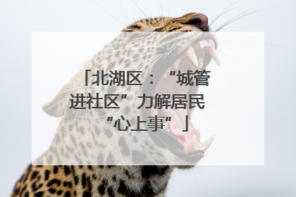 北湖区：“城管进社区”力解居民“心上事”