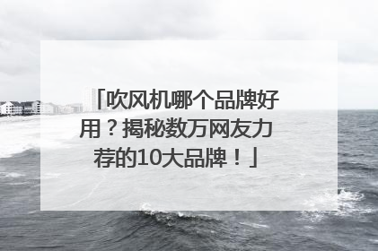 吹风机哪个品牌好用？揭秘数万网友力荐的10大品牌！