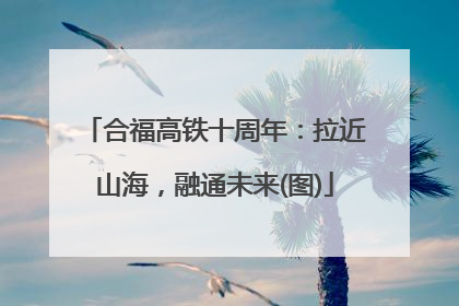 合福高铁十周年：拉近山海，融通未来(图)