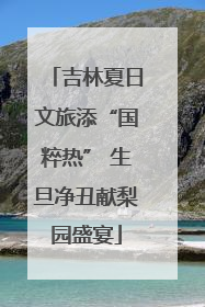 吉林夏日文旅添“国粹热” 生旦净丑献梨园盛宴