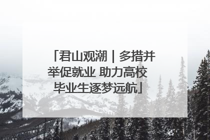 君山观潮｜多措并举促就业 助力高校毕业生逐梦远航