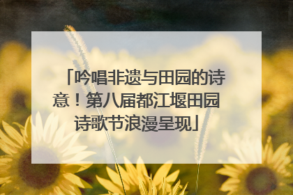 吟唱非遗与田园的诗意！第八届都江堰田园诗歌节浪漫呈现