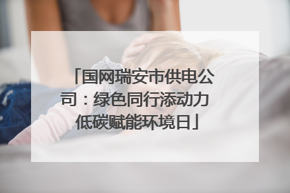 国网瑞安市供电公司：绿色同行添动力 低碳赋能环境日