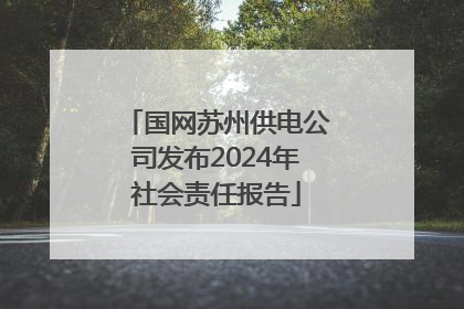 国网苏州供电公司发布2024年社会责任报告