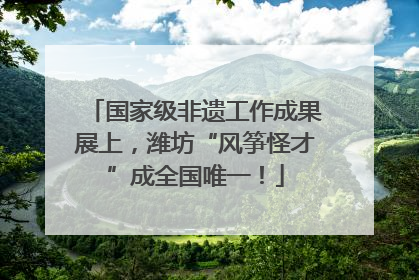 国家级非遗工作成果展上，潍坊“风筝怪才”成全国唯一！