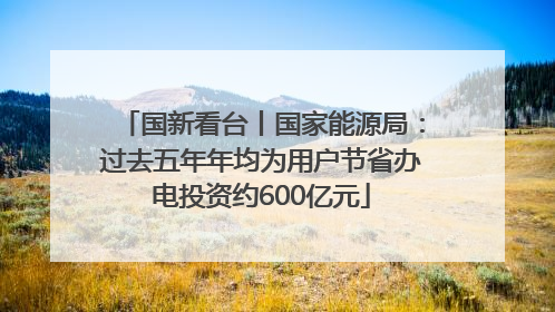 国新看台丨国家能源局：过去五年年均为用户节省办电投资约600亿元