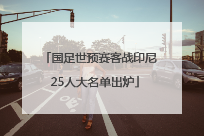 国足世预赛客战印尼25人大名单出炉