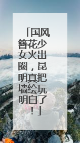 国风簪花少女火出圈，昆明真把墙绘玩明白了！