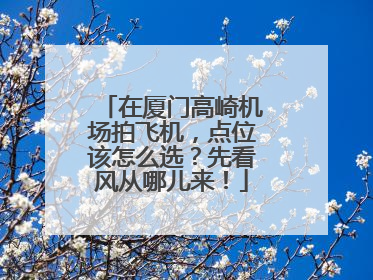 在厦门高崎机场拍飞机，点位该怎么选？先看风从哪儿来！