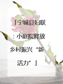宁城县妇联：小庭院释放乡村振兴“新活力”