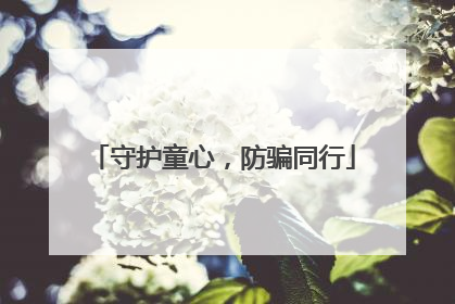 守护童心，防骗同行