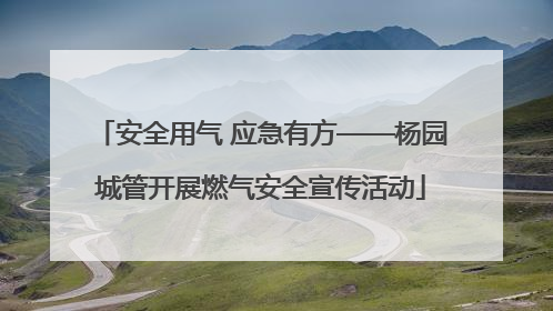 安全用气 应急有方——杨园城管开展燃气安全宣传活动