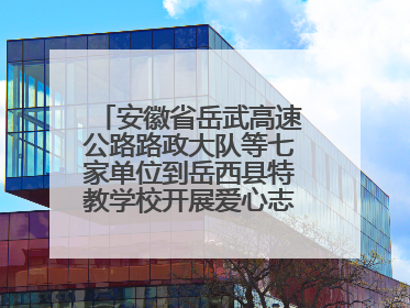 安徽省岳武高速公路路政大队等七家单位到岳西县特教学校开展爱心志愿活动