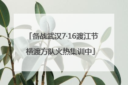 备战武汉7·16渡江节 横渡方队火热集训中