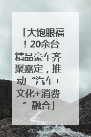 大饱眼福！20余台精品豪车齐聚嘉定，推动“汽车+文化+消费”融合