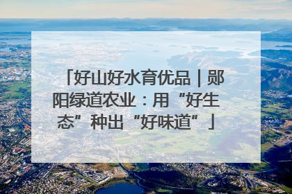 好山好水育优品｜郧阳绿道农业：用“好生态”种出“好味道”