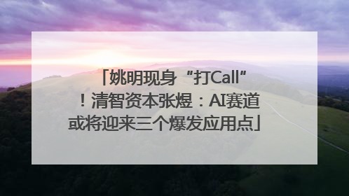 姚明现身“打Call”！清智资本张煜：AI赛道或将迎来三个爆发应用点