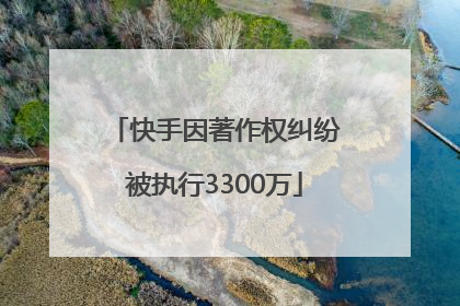 快手因著作权纠纷被执行3300万