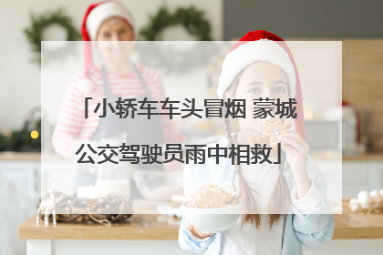 小轿车车头冒烟 蒙城公交驾驶员雨中相救