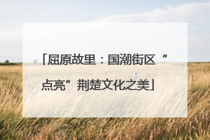 屈原故里：国潮街区“点亮”荆楚文化之美