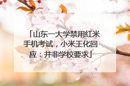 山东一大学禁用红米手机考试，小米王化回应：并非学校要求