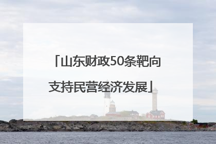 山东财政50条靶向支持民营经济发展