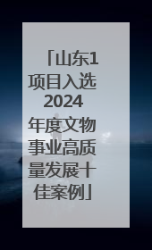 山东1项目入选2024年度文物事业高质量发展十佳案例