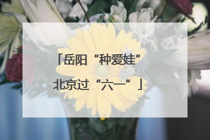 岳阳“种爱娃” 北京过“六一”