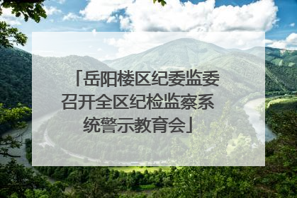 岳阳楼区纪委监委召开全区纪检监察系统警示教育会