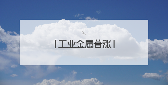 工业金属普涨