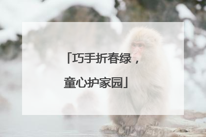 巧手折春绿，童心护家园