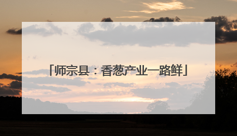 师宗县：香葱产业一路鲜