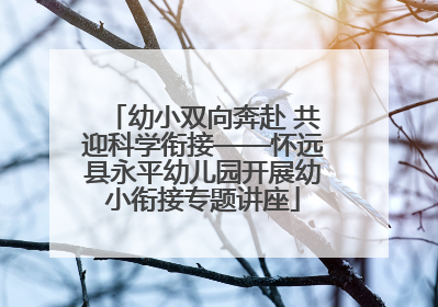 幼小双向奔赴 共迎科学衔接——怀远县永平幼儿园开展幼小衔接专题讲座