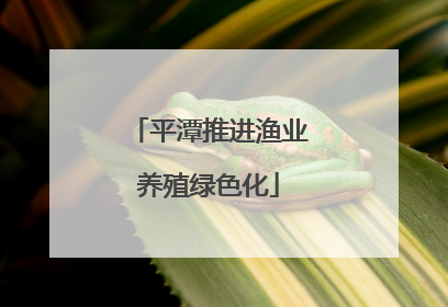 平潭推进渔业养殖绿色化