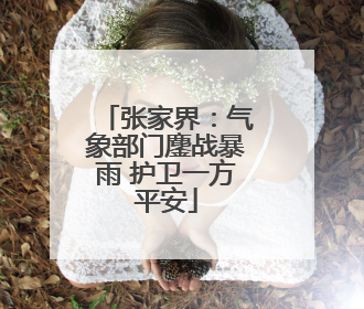 张家界：气象部门鏖战暴雨 护卫一方平安